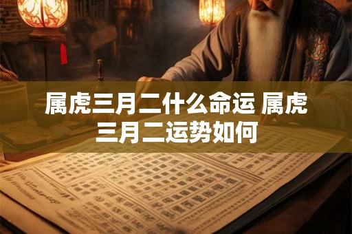 属虎三月二什么命运 属虎三月二运势如何