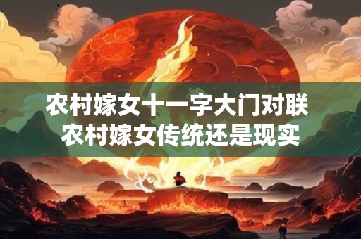 农村嫁女十一字大门对联 农村嫁女传统还是现实