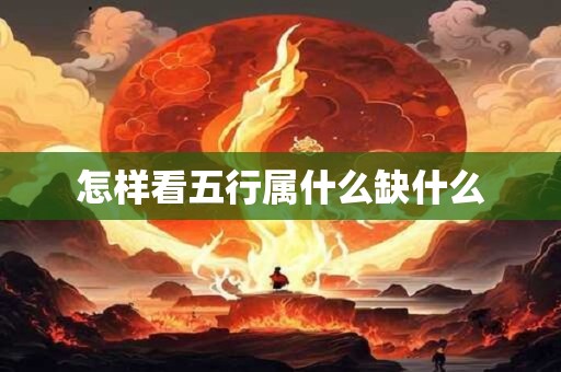怎样看五行属什么缺什么