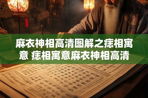 麻衣神相高清图解之痣相寓意 痣相寓意麻衣神相高清图解