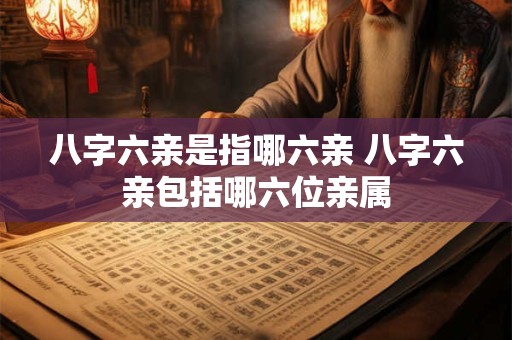 八字六亲是指哪六亲 八字六亲包括哪六位亲属
