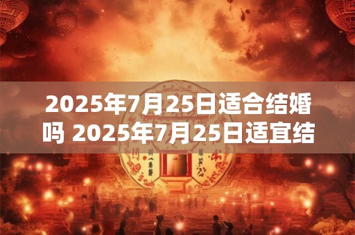 2025年7月25日适合结婚吗 2025年7月25日适宜结婚吗