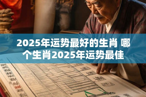 2025年运势最好的生肖 哪个生肖2025年运势最佳
