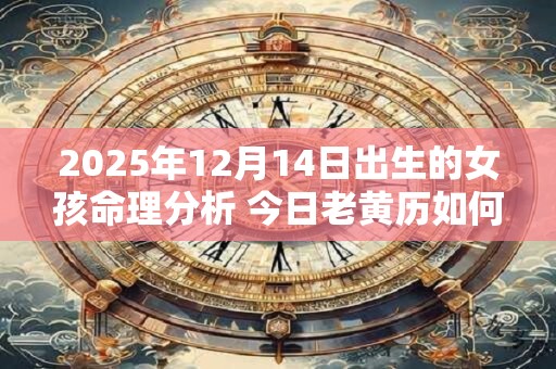 2025年12月14日出生的女孩命理分析 今日老黄历如何