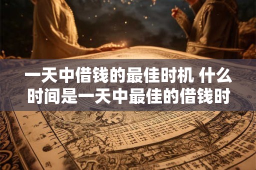 一天中借钱的最佳时机 什么时间是一天中最佳的借钱时机