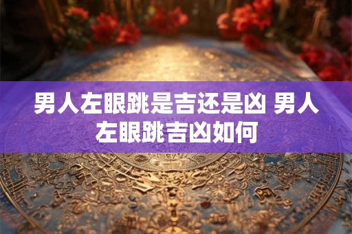 男人左眼跳是吉还是凶 男人左眼跳吉凶如何