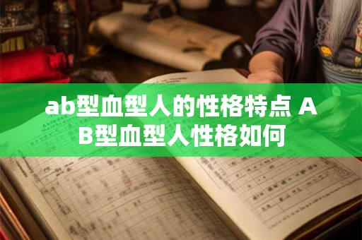 ab型血型人的性格特点 AB型血型人性格如何