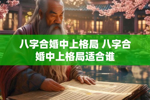 八字合婚中上格局 八字合婚中上格局适合谁