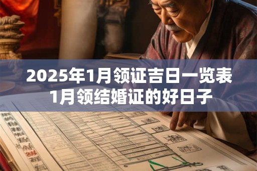 2025年1月领证吉日一览表 1月领结婚证的好日子