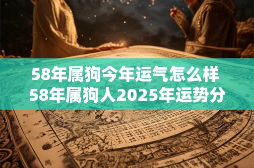 58年属狗今年运气怎么样 58年属狗人2025年运势分析