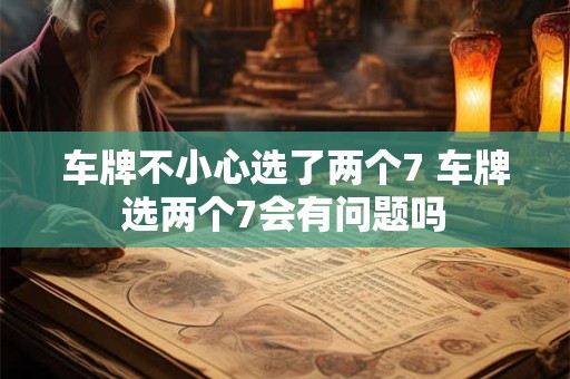 车牌不小心选了两个7 车牌选两个7会有问题吗