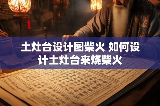 土灶台设计图柴火 如何设计土灶台来烧柴火