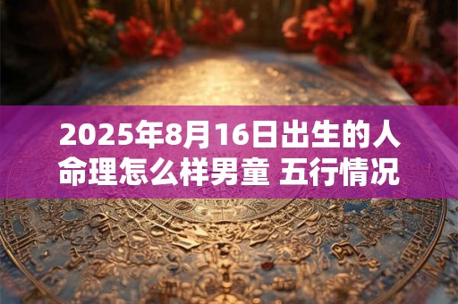 2025年8月16日出生的人命理怎么样男童 五行情况查询