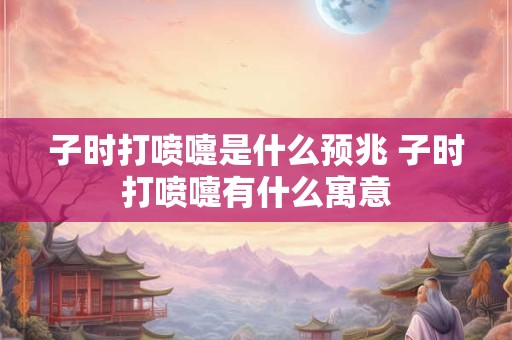 子时打喷嚏是什么预兆 子时打喷嚏有什么寓意