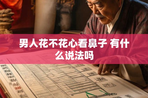 男人花不花心看鼻子 有什么说法吗