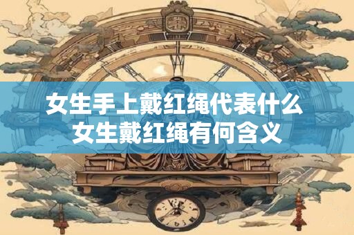 女生手上戴红绳代表什么 女生戴红绳有何含义