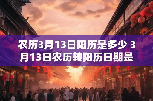 农历3月13日阳历是多少 3月13日农历转阳历日期是