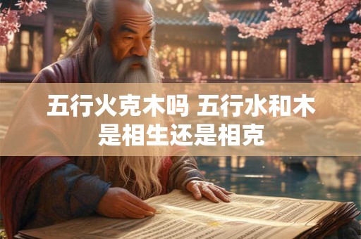 五行火克木吗 五行水和木是相生还是相克