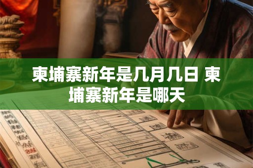 柬埔寨新年是几月几日 柬埔寨新年是哪天