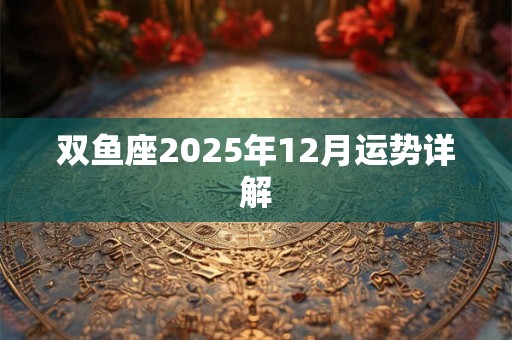 双鱼座2025年12月运势详解