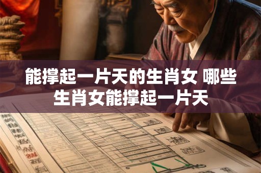 能撑起一片天的生肖女 哪些生肖女能撑起一片天