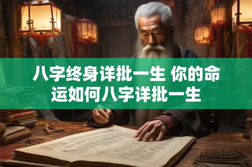 八字终身详批一生 你的命运如何八字详批一生