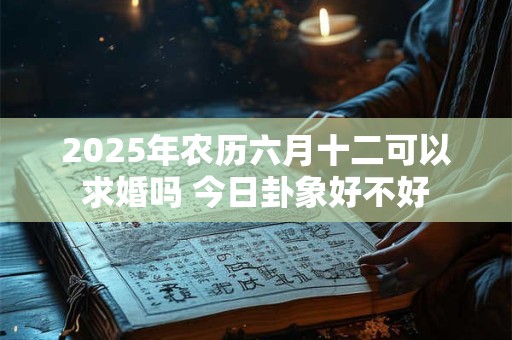 2025年农历六月十二可以求婚吗 今日卦象好不好