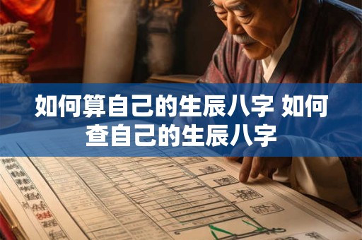 如何算自己的生辰八字 如何查自己的生辰八字