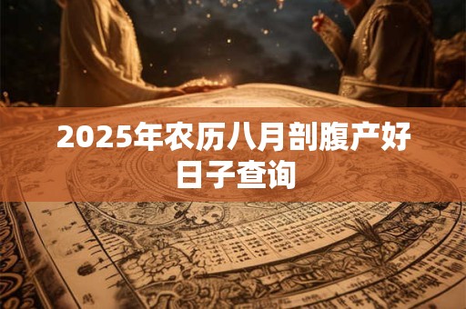 2025年农历八月剖腹产好日子查询 2025年农历八月剖腹产好日子查询