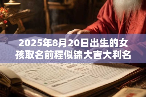 2025年8月20日出生的女孩取名前程似锦大吉大利名字