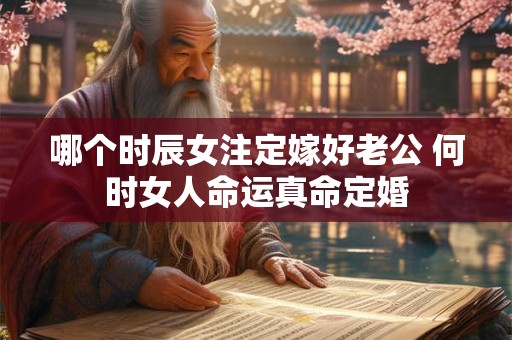 哪个时辰女注定嫁好老公 何时女人命运真命定婚