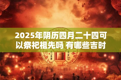2025年阴历四月二十四可以祭祀祖先吗 有哪些吉时