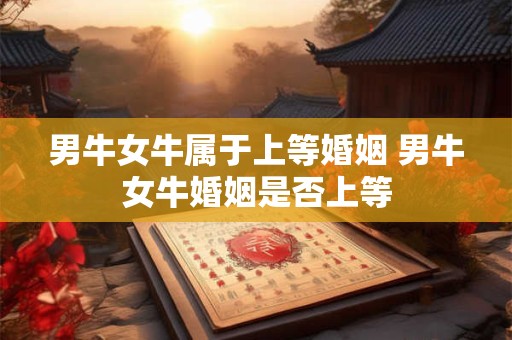 男牛女牛属于上等婚姻 男牛女牛婚姻是否上等