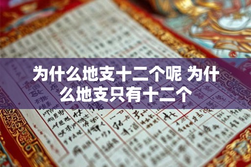 为什么地支十二个呢 为什么地支只有十二个