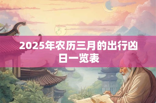 2025年农历三月的出行凶日一览表