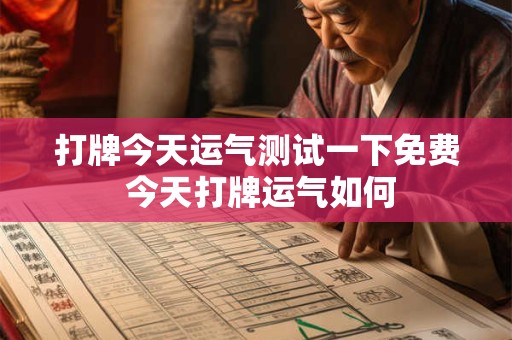 打牌今天运气测试一下免费 今天打牌运气如何 打牌今天运气测试一下免费 今天打牌运气如何