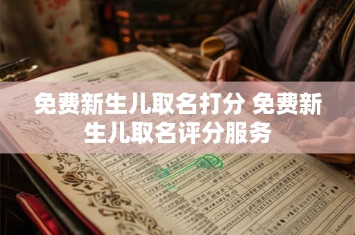 免费新生儿取名打分 免费新生儿取名评分服务