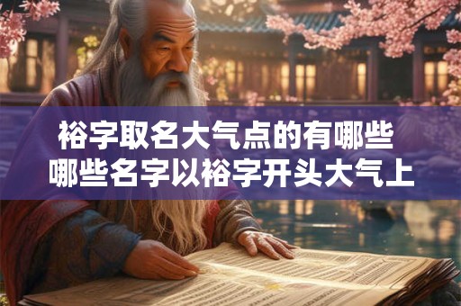 裕字取名大气点的有哪些 哪些名字以裕字开头大气上档次
