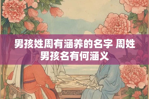 男孩姓周有涵养的名字 周姓男孩名有何涵义