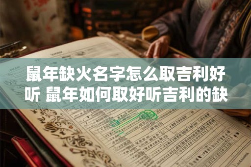 鼠年缺火名字怎么取吉利好听 鼠年如何取好听吉利的缺火名字
