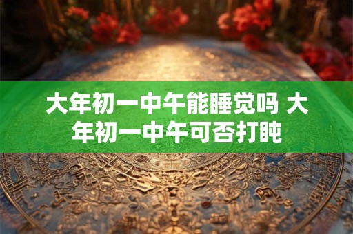 大年初一中午能睡觉吗 大年初一中午可否打盹