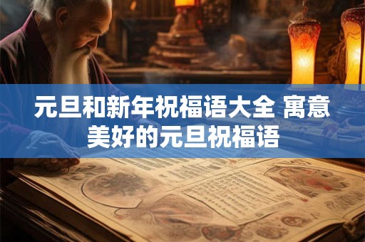 元旦和新年祝福语大全 寓意美好的元旦祝福语