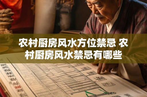 农村厨房风水方位禁忌 农村厨房风水禁忌有哪些