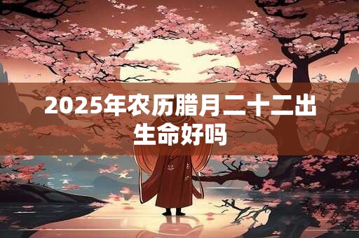 2025年农历腊月二十二出生命好吗