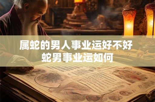 属蛇的男人事业运好不好 蛇男事业运如何