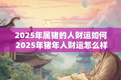 2025年属猪的人财运如何 2025年猪年人财运怎么样