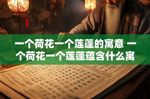 一个荷花一个莲蓬的寓意 一个荷花一个莲蓬蕴含什么寓意