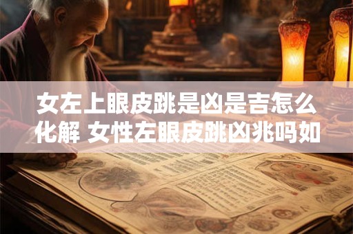 女左上眼皮跳是凶是吉怎么化解 女性左眼皮跳凶兆吗如何解除