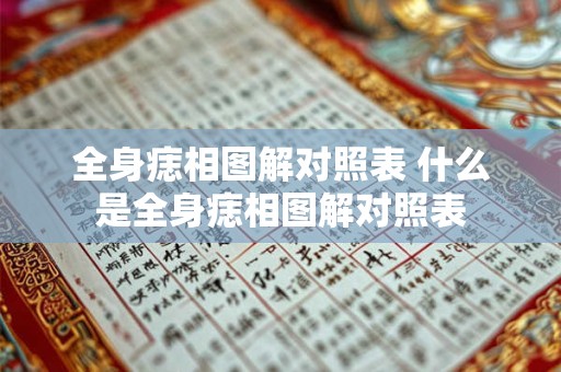 全身痣相图解对照表 什么是全身痣相图解对照表
