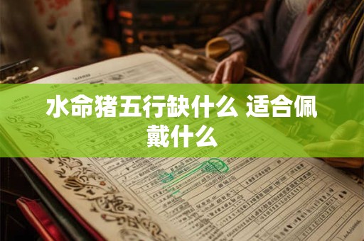水命猪五行缺什么 适合佩戴什么